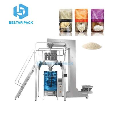 China Bestar Food Packing Multi Heads Weigher Packing Machine For Nature Rice Pouch Packing for sale