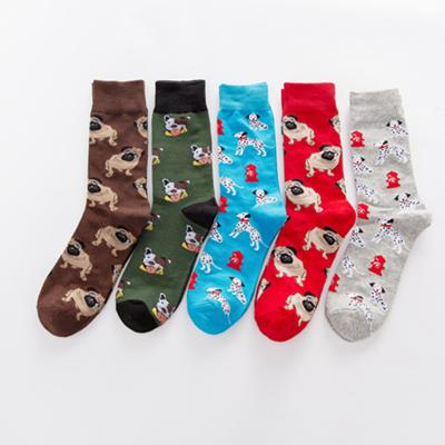 China Wholesale Colorful QUICK DRY Happy Casual Bulk Socks Cotton Adult Men's Clothing Socks Socks With Dog Animal for sale