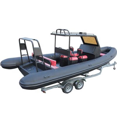 China High Performance Durable 25ft Aluminum RIB760 ORCA/Hypalon/PVC RIB Inflatable Boats For Sale for sale