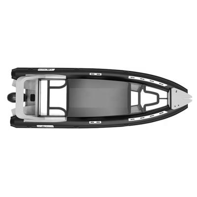 China Durable 25ft Deep RHIB 760 Aluminum Double Hull Professional Hypalon ORCA Inflatable Diving Boats for sale