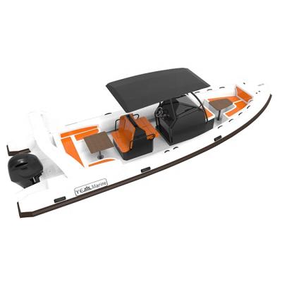 China Durable Luxury Ocean Master RHIB 760 Aluminum Hull ORCA Hypalon Professional Hypalon Inflatable Dive Boats for sale