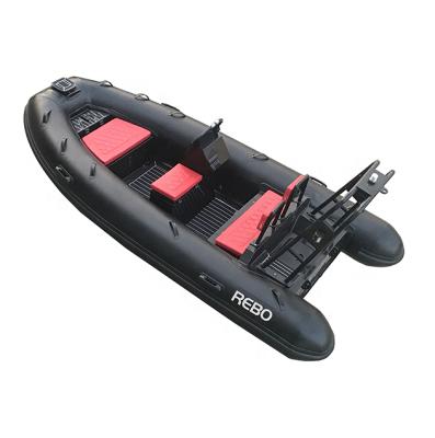 China Small Dinghy 12ft Rhib 360 Rigid Aluminum Inflatable Boat Ultralight / Durable Rib Boats Hypalon /PVC for sale