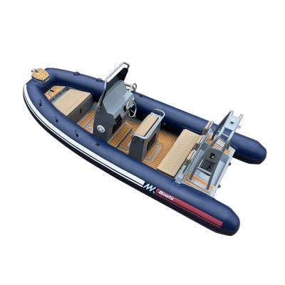 China Durable 10 Capacity 17ft V Shape Deep Ocean Rigid Hull PVC/Hypalon/Orca Inflatable Fishing Boats For Sale for sale