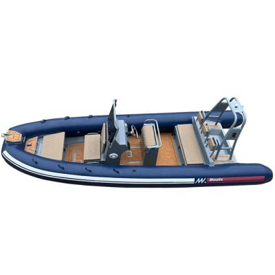 China Ultralight/Durable Aluminum Inflatable Boats 19ft RHIB 580 Rib Rigid Deep V Hypalon/PVC Hull For Sale for sale