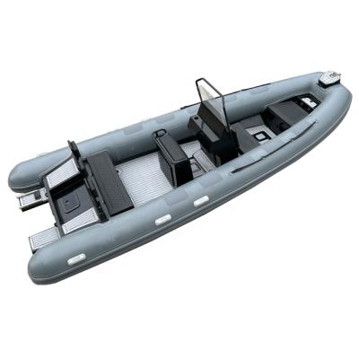 China RIB Aluminum Inflatable Boats Orca /Hypalon/PVC Durable RHIB600 20ft Double Hull For Fishing for sale