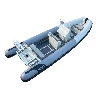 China Durable 21ft Ocean Master RIB640 Aluminum CE Luxury Certificate PVC/Hypalon/ORCA RIB Inflatable Boat For Sale for sale