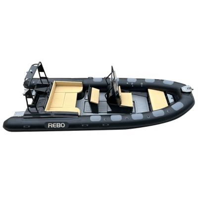 China 21ft Rhib640 RIB Deep V Durable Luxury Aluminum Hypalon/PVC Hull Inflatable Boat For Family for sale