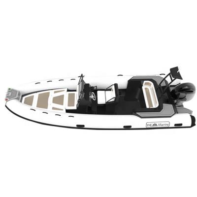 China New Design 23ft RIB 700 Hypalon Orca Double Hull Aluminum RIB Inflatable Patrol Boats For Sale for sale