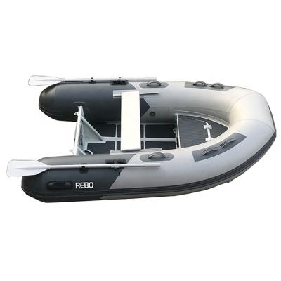 China Durable 9ft RHIB280 Aluminum Double Hull Inflatable Dinghy Rowing Small Orca Hypalon / PVC for sale