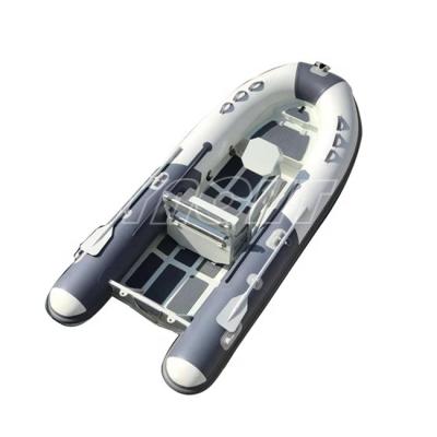 China 12.5ft High Speed ​​Durable RIB380 PVC/Hypalon/Orca RIB Inflatable Fishing Boat With Aluminum Bimini For Sale for sale