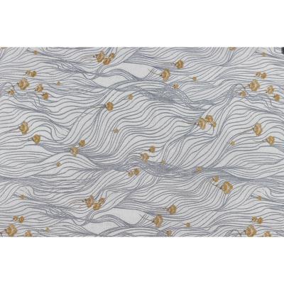 China Wholesale Tear-Resistant Fabric 100% Polyester Fabric Floral Jacquard Pattern Woven Fabric Textile Stock for sale