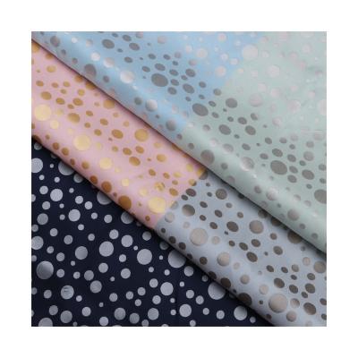 China Heat-insulation OEM Soft and Skin-Friendly 100% Polyester Satin Dot Fabric Pink Polka Dot Jacquard Fabric for sale