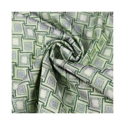 China Stain Resistant 77 GSM Fabric Wholesale Geometry Pattern Jacquard 100% Silk Satin Fabrics For Pajamas for sale