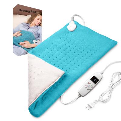 China Coral Fleece and Warp Fabric USA ETL Approved Medical Therapy Thermal Back Pain Relief Knitting Joint Electric Heating Pad for Cramps for sale