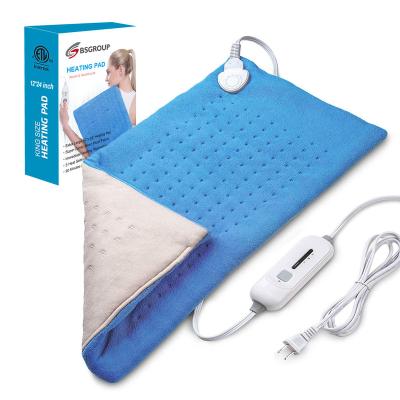 China Coral Fleece And Wrap Knitting Fabric 120V 12*24 Inch Weighted Heating Pad With ETL Approval With American Plug Standard Used For Pain Relief On Leg And Shoulder for sale