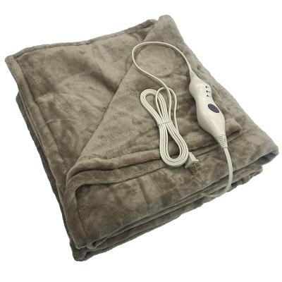 China Best quality 100-120v and low price PORTABLE double side mow temperature controlled heated electric throw blanket for winter for sale