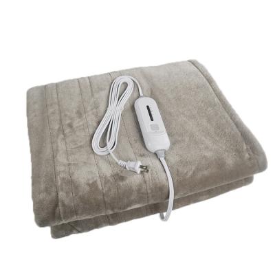 China 110V ETL Single Approval Electric Heated Plush Throw Blanket For Winter for sale