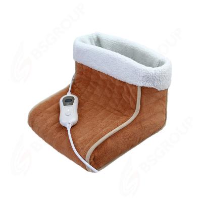 China Soft artificial wool liner & microplush cover HOT SALE 220V electric heated plush foot warmer protection for winter for sale