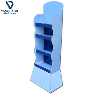 China Environmental Friendly Custom Cardboard Promotion Floor Display Stand Paper Rack , Corrugated Cardboard Display Stands Paper Box for sale