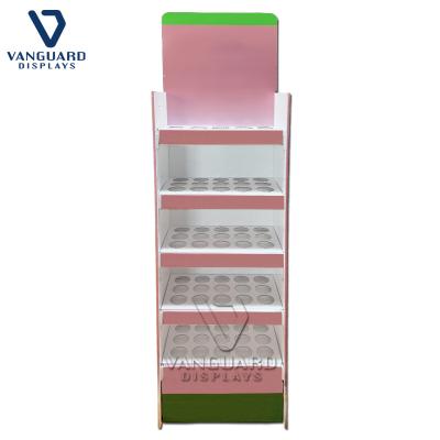 China Recycled Materials Cardboard Corrugated Paper Floor Display Stand Unit , Health Care Product Display Rack for sale