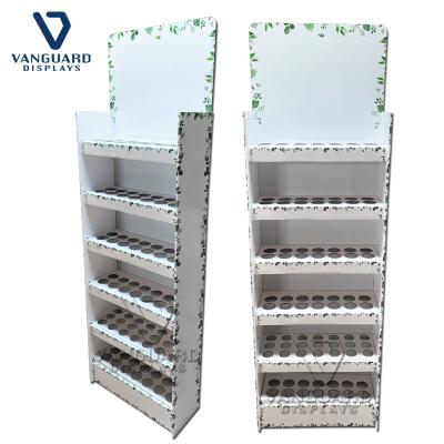 China Recycled Materials Cardboard Corrugated Paper Floor Display Stand Unit , Beverage Display Rack for sale