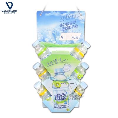 China Eco-friendly New Arrival Bottled Water Store Retail Supermarket Beverage Wall Mounted Display Rack for sale