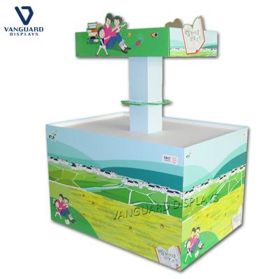 China Eco - Friendly Custom Toys Workshop Standing Cardboard Paper Quarter Pallet , Advertising Display Stand Shelf for sale