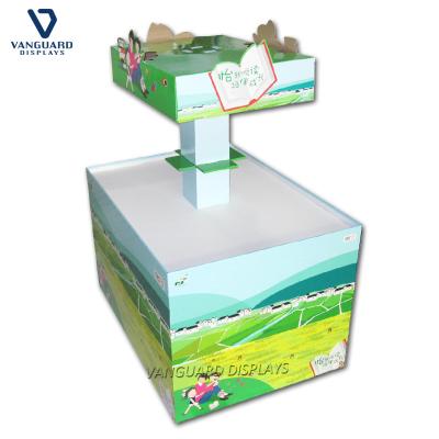 China China Wholesale Eco-friendly Modern School Library Corrugated Cardboard Bookstore Book Display Stand for sale