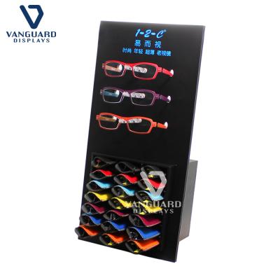 China Deploying Merchandise Sunglass Corrugated Cardboard Display Stand , Counter Display Rack For Glass Shop for sale