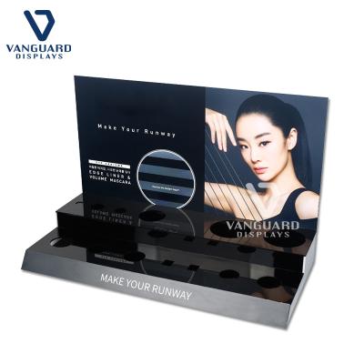 China Durable Custom Base Cosmetic Display Stand , Acrylic Counter Display Stand For Makeup Product for sale