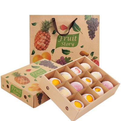 China Customized Size Logo Recyclable Recyclable Fruit Kraft Paper Cardboard Rigid Corrugated Packaging Boxes for sale