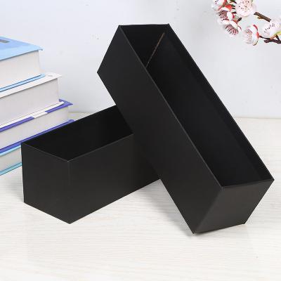 China Custom LOGO Recyclable 2 Pieces Top Grade Gift Box Rigid Gift Umbrella Cover Black Box Rectangle for sale