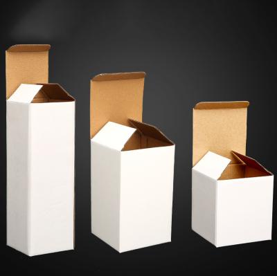 China Factory Wholesale Plain Recyclable Corrugated Paper Packaging Boxes White Ad Box for sale