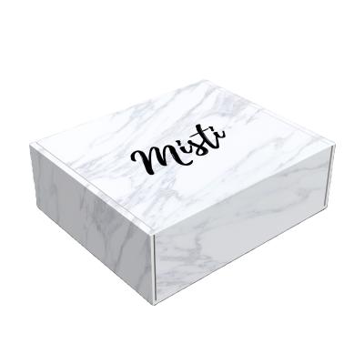 China Recyclable Custom Printed Mailer Corrugated Cardboard Packaging Box For Apparel Dress for sale