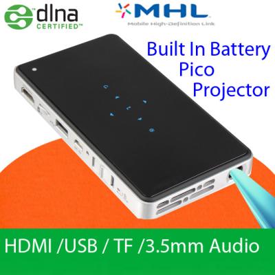 China Handy Mini DLP Slim Projector With HDMI USB MHL DLNA Wifi Display LED Lamp Pocket Beamer for sale