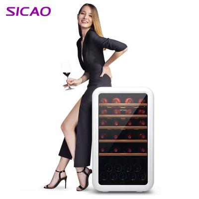 China Retro Hotel Beverage Mini Storage Room Bar Sicao Bottle Glass Single Cooler Wine Cooler for sale