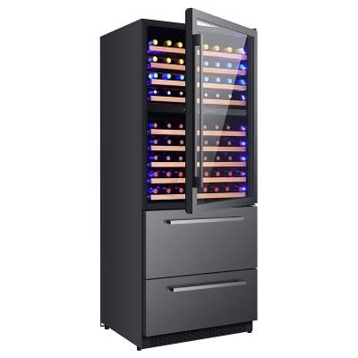 China COMPRESSOR Commercial Drawer Restaurant Bottle Fridge Built-in Wine and Beverage Cooler for sale