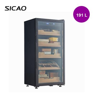 China Wooden Ready Running Electric 1000-1500 Piece Refrigerated Cigars / Cigar Humidor Case Cooler Cabinet For Sale for sale