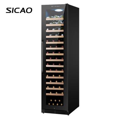 China 80 Bottle Compressor Commercial Glass Wine Celler Electric Compressor Fan Cooling Horizontal Wine Cooler for sale