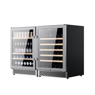 China Commercial Wine Bar Cooler Cooler Beer Fridge Small Build-in Cooper Wine Fridge Wine and Beverage Bottle for sale