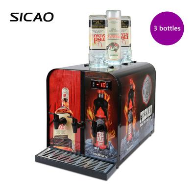 China 2018 Stainless Steel 3 Bottle Dispenser 3 Bottle Liquor Dispenser Fridge Top Bar Wine/Beverage/Liquor Bottle Dispenser for sale