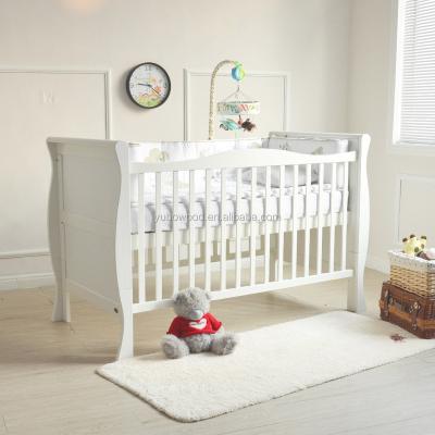 China Baby Sleigh Cotbed solid wood solid wood junior crib seigh crib for sale