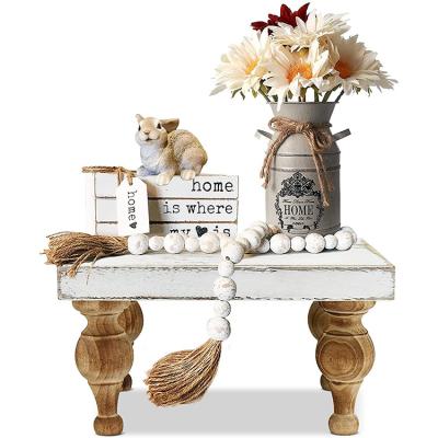 China Home Decor Competitive Display Price Fashionable Promotional Tiered Tray Wood Riser Vintage for sale