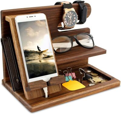 China Morden Factory Price Fashionable Promotional Wooden Desk Nightstand Organizer For Men for sale