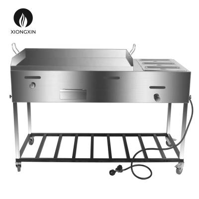 China Deluxe Mobile Catering Food Cart Griddle for sale