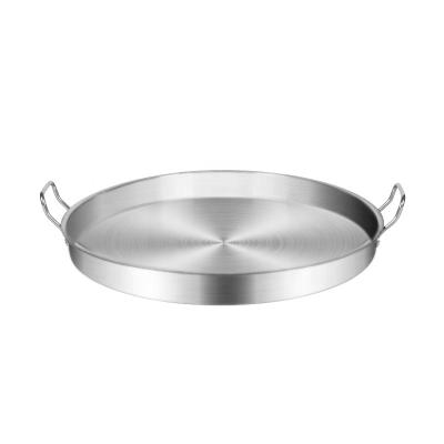 China Sustainable Large Stainless Steel Cazo Frying Pan Apply For Outdoor Cookware Sets for sale