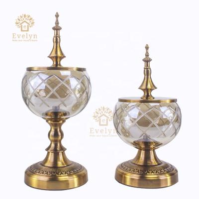 China Eco-friendly and durable european style luxurious fglass ornament set glass flower vase for sale