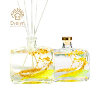 China Large Size Glass Bottle Scent Air Purifier Home Indoor Decorative Perfume Oil Reed Diffuser for sale