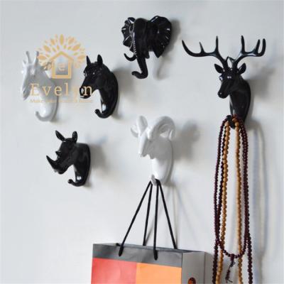 China Polyresin Modern And European Small Animal Head Hanging Decorative Keepsake For Gift Set for sale