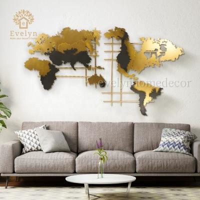 China Wholesale Europe Large World Globe Map Metal Wall Home Decorative Decoration for sale